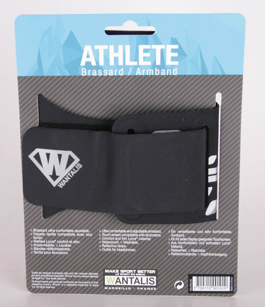 Bracelet Brassard d'athlète Wantalis 6+ pour jogging imperméable et lavable 