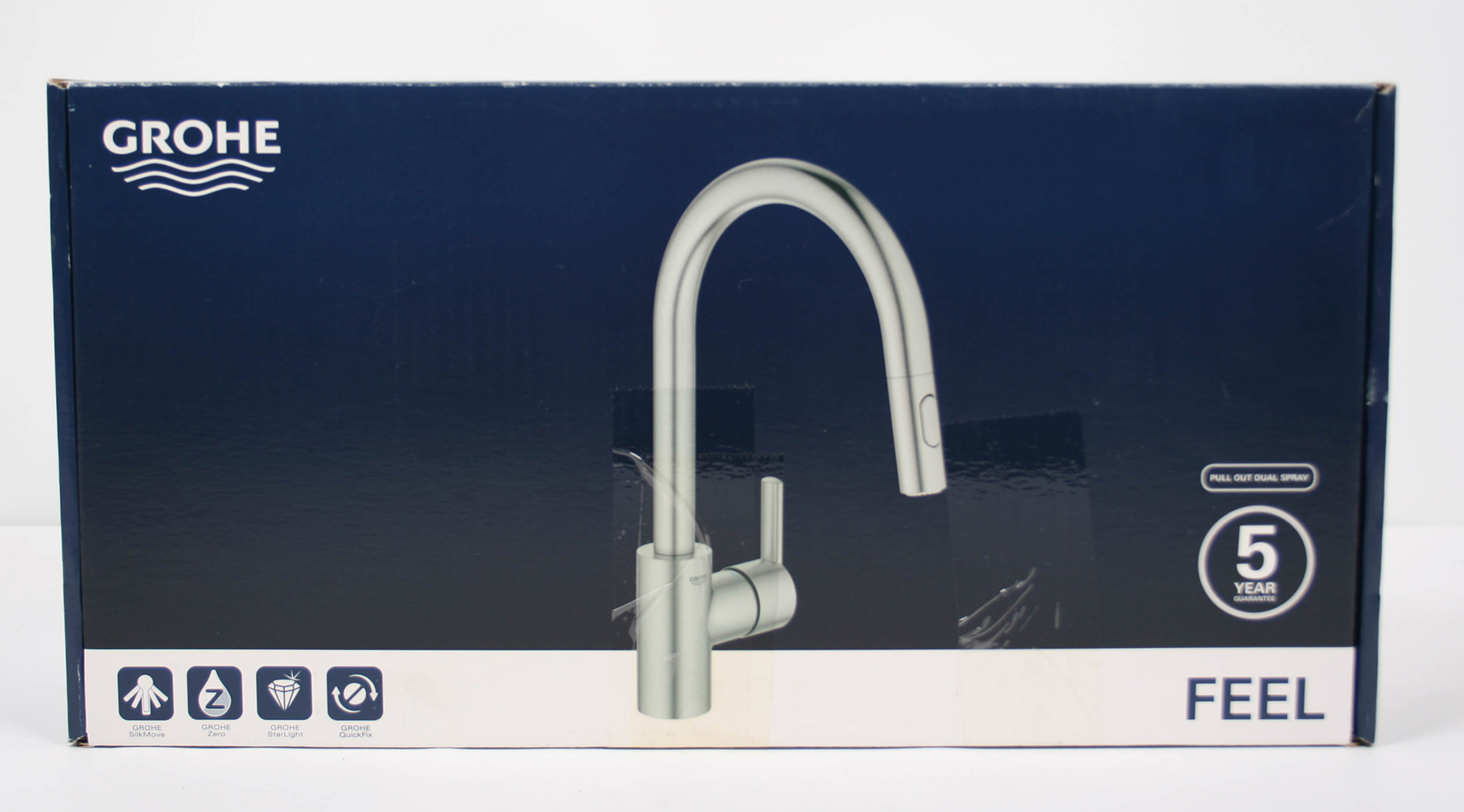 GROHE Feel Mezclador monomando de lavabo supersteel 31486DC1