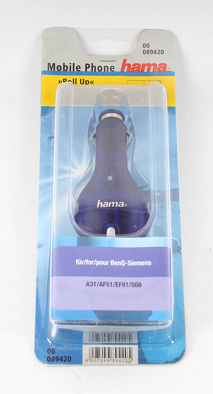 Câble de recharge de voiture Hama pour Benq Siemens A31/AF51/EF81/S68
