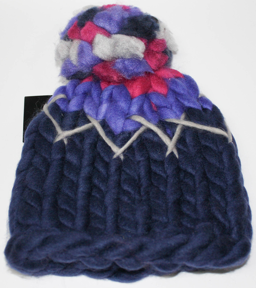 Trespass Ellery Navy Purple Rain 5/7 Chapeau d'hiver Enfant Unisexe 5-7 Ans Bleu