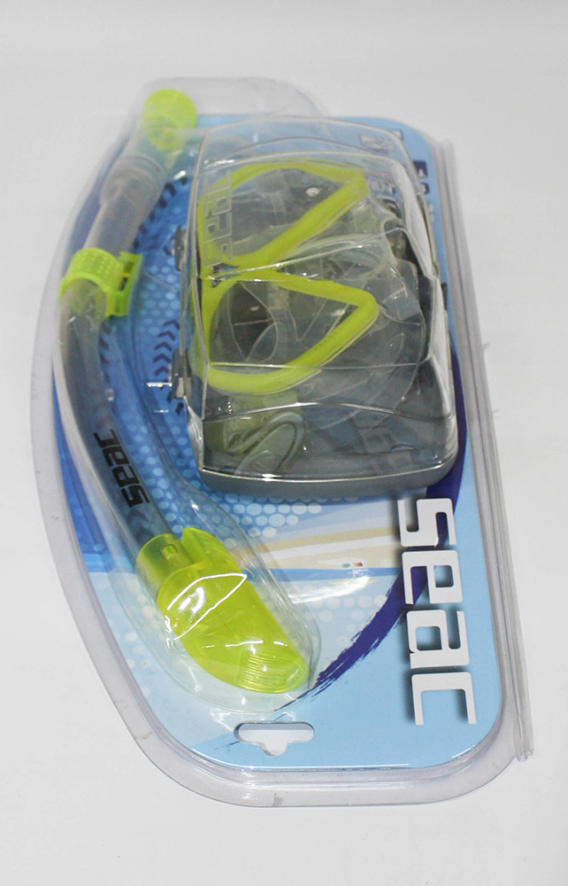 SEAC set da immersione unisex set da snorkeling Fusion MD giallo maschera da snorkeling misura media 