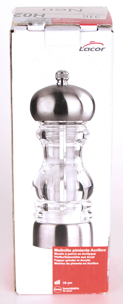 LACOR 62818 Salz und Pfeffermühle aus Polycarb 18 cm