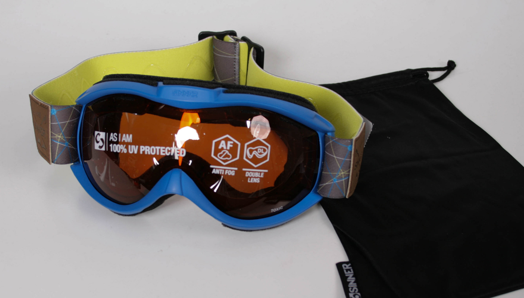 Sinner Erwachsene Skibrille Toxic Snowboardbrille mit Belüfteten Doppelscheibe