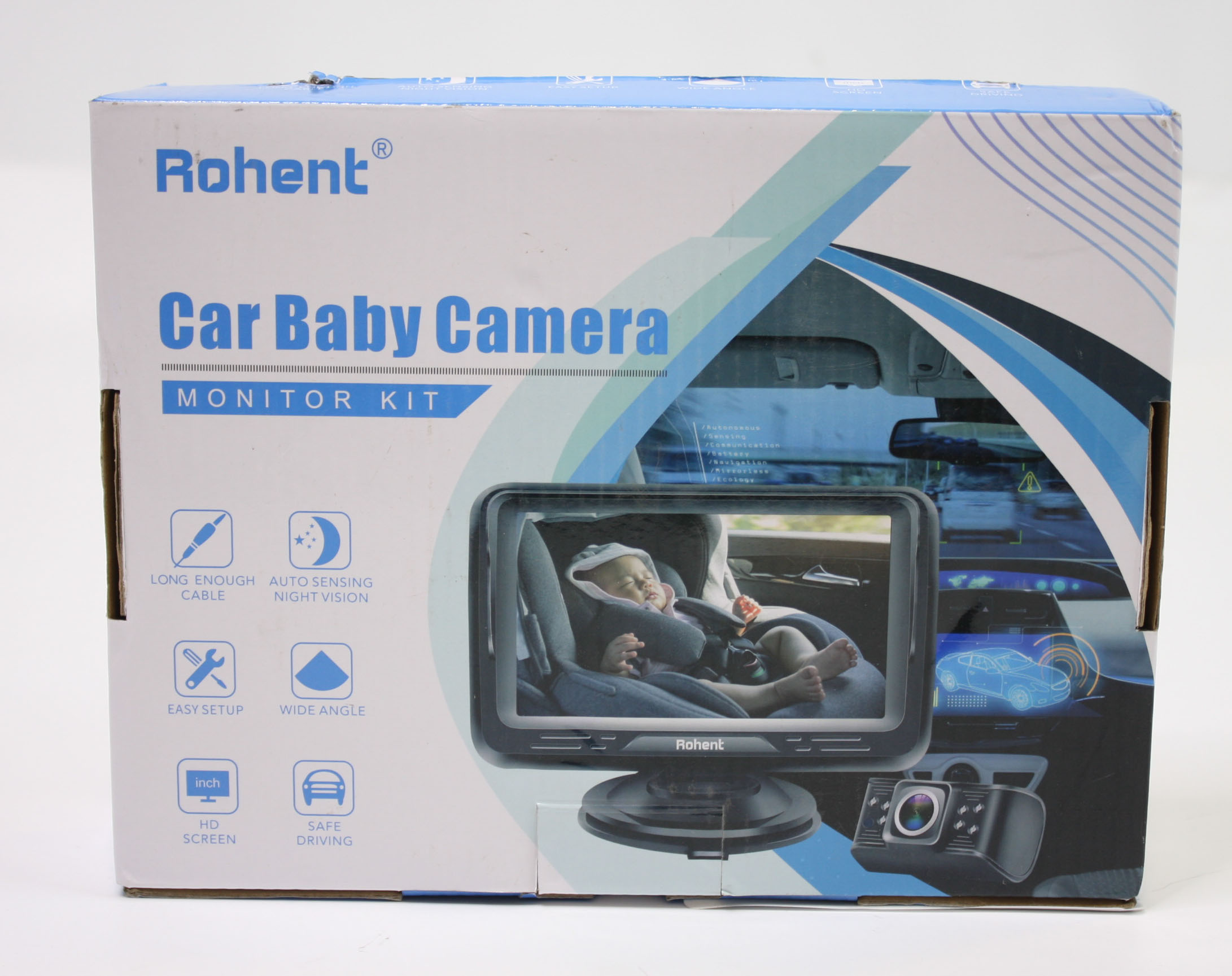 Miroir de voiture bébé HD 1080P, siège arrière de bébé, Vision nocturne de 5 minutes pour bébé